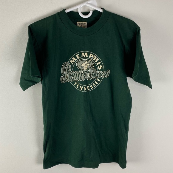 VTG Alore USA Beale Street Memphis Tennessee single stitch cotton graphic tee S - Picture 2 of 5